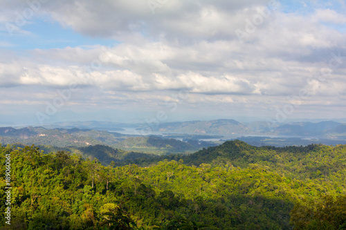 landscape hills and forest at kanchanaburi thailand