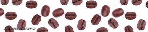  panorama pattern cracked grains of black fried coffee