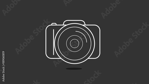 photo camera in a flat design