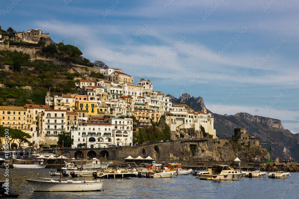 Amalfi on Amalfi Coast near Naples in Italy