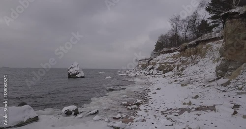 Sea, Winter, Beach, View, Sky, Travel, Scene, Water, Vertical, Landscape, Cold, Tranquil, Snow, Horizon, Coast, Seascape, Shore, Sand, Cloudy, January, February, Baltic, Icing, Freezing, Playa, Paisaj photo