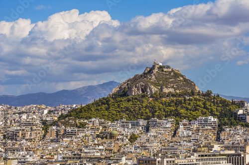 Monte lycabettus and city of athens