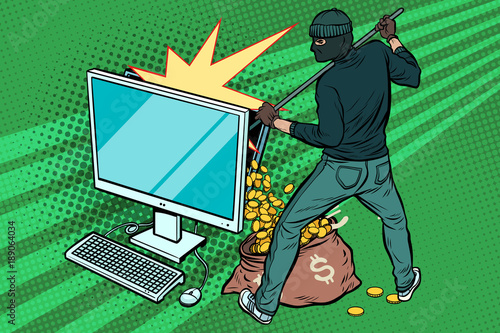 Online hacker steals dollar money from computer