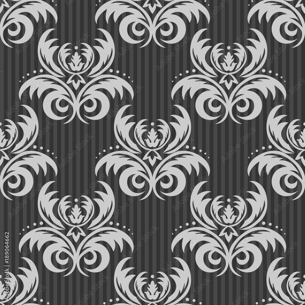 Vector seamless floral damask pattern. Rich ornament, old Damascus style. Royal victorian seamless pattern for wallpapers, textile, wrapping, wedding invitation. Damask woman pattern. EPS10 Vector seamless floral damask pattern. Rich ornament, old Damascus style. Royal victorian seamless pattern for wallpapers, textile, wrapping, wedding invitation. Damask woman pattern. EPS10