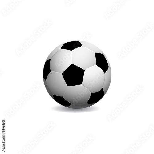 Soccer ball  on white background 
