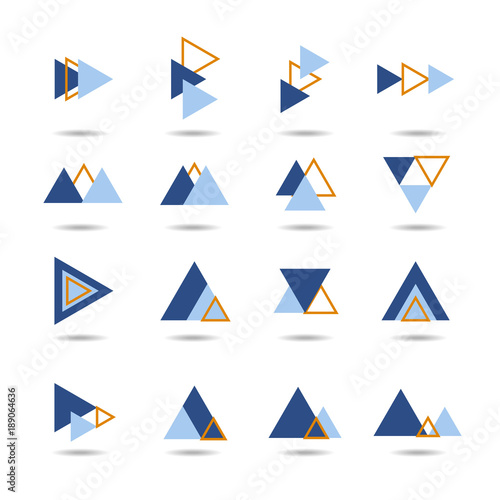 Free Download Abstract triangle icon set, logo element, symbol vector - GFXLoad
