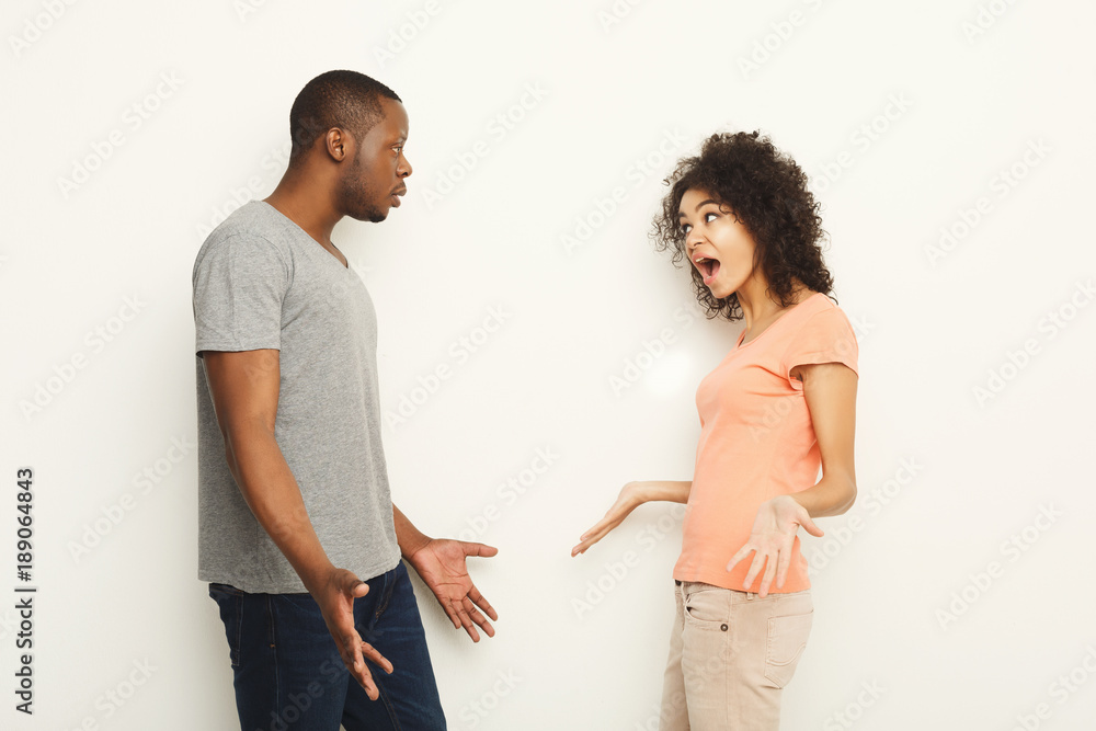 Break up, angry couple shouting at each other Break up, angry couple shouting at each other