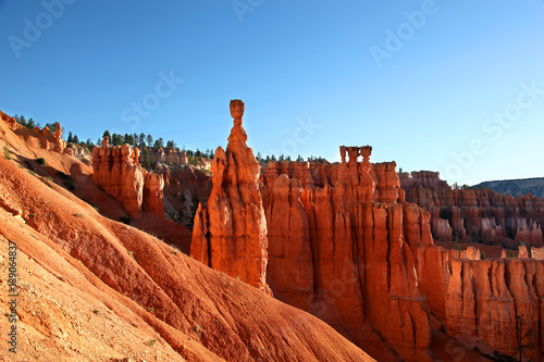 Thor's Hammer and red hoodoos of Bryce Canyon National Park