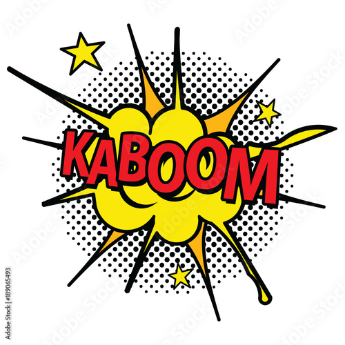 pop art comic icon word koboom 