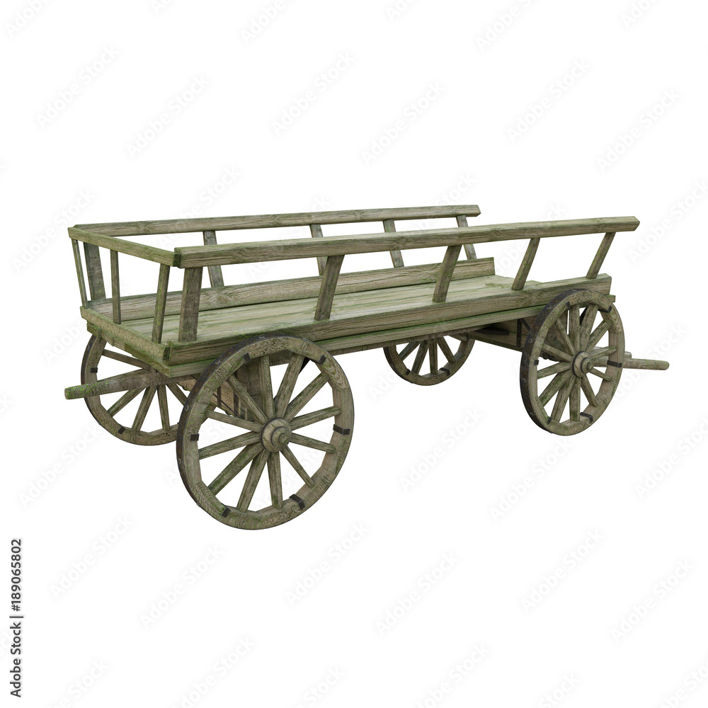 wooden cart