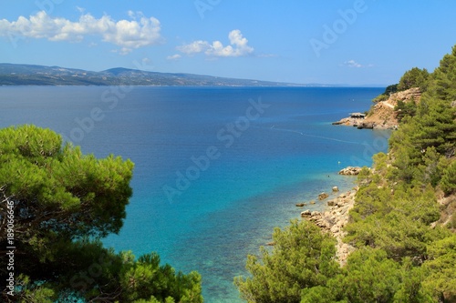 Fototapeta Naklejka Na Ścianę i Meble -  Beautiful view of the Adriatic Sea in Croatia, Southern Dalmatia