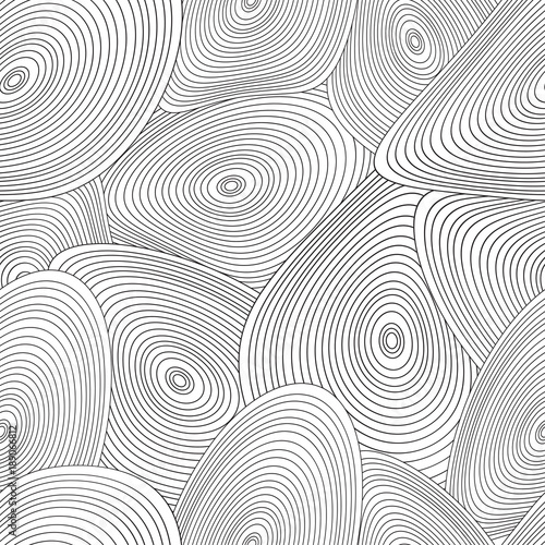 Hand drawn circular lines seamless pattern. Abstract pattern for card  wallpaper  album  scrapbook  holiday wrapping paper  textile fabric etc