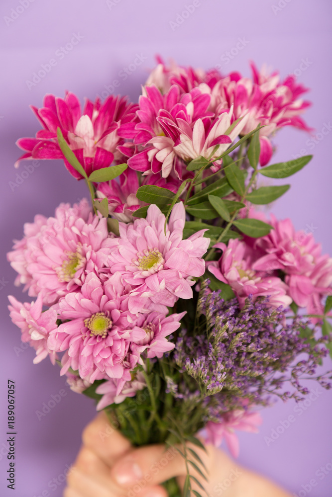 Pink and purple flowers bouquet Pink and purple flowers bouquet
