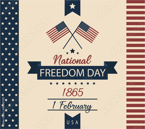 National Freedom Day card or background. vector illustration.