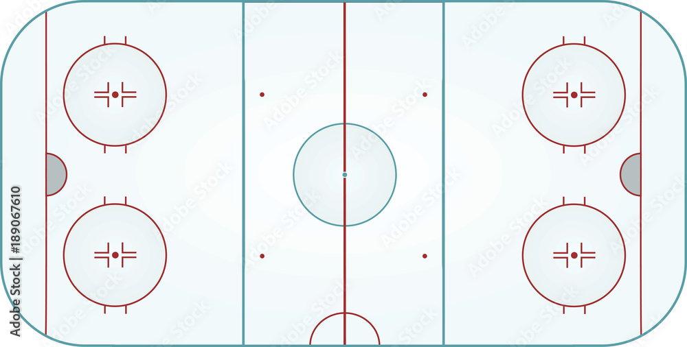 Naklejka premium Ice hockey field. vector illustration