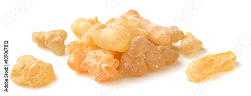 Tableau sur toile Pure Organic Frankincense Resin isolated on white