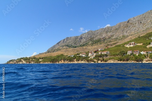 Beautiful view of the Adriatic Sea and coastline in Croatia, Southern Dalmatia 