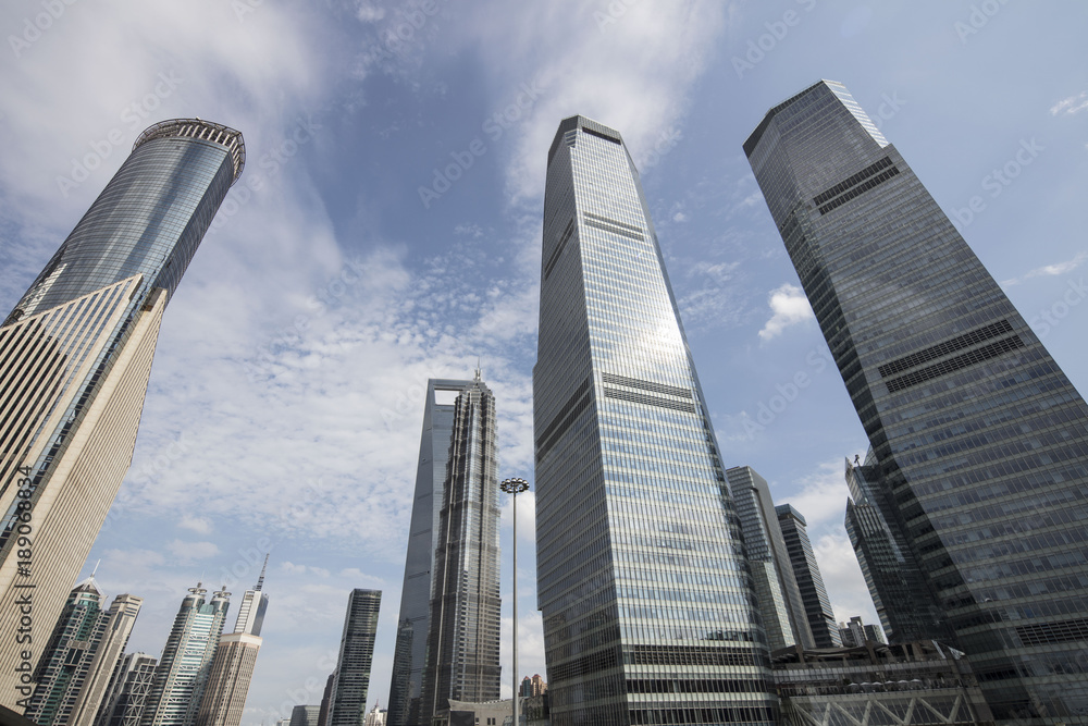 Shanghai skyscrapers.