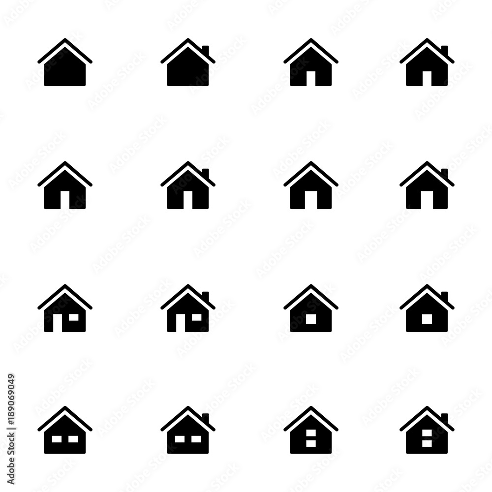 Set 1 of icons representing house Vector Illustration Set 1 of icons representing house Vector Illustration