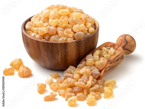 Foto Pure Organic Frankincense Resin isolated on white