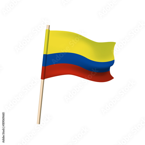 Colombia flag on white background