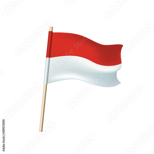 Indonesia flag on white background