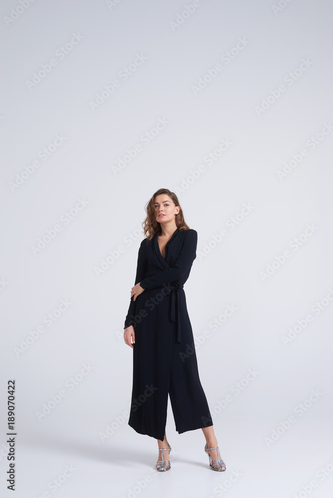 Striking gorgeous young brunette posing at studio Striking gorgeous young brunette posing at studio