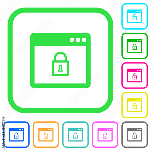 Lock application vivid colored flat icons