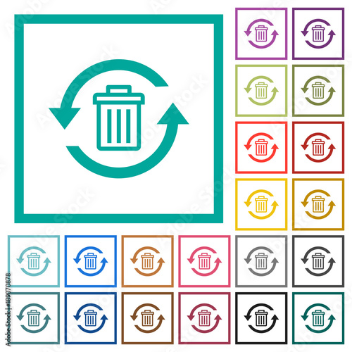 Undelete flat color icons with quadrant frames