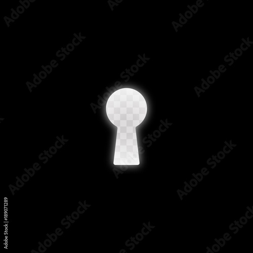 Silhouette of a keyhole on a transparent background. Vector illustration. photo
