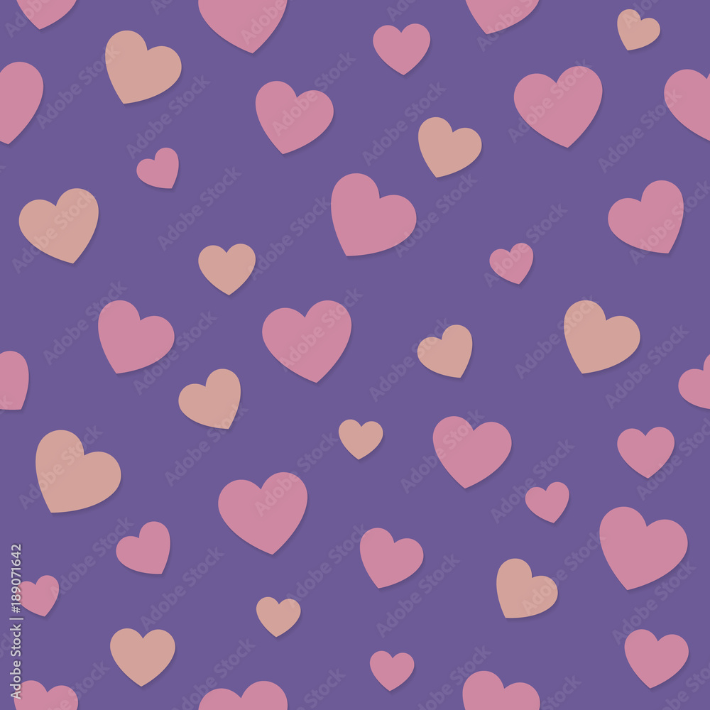 Seamless pattern with hearts. Vector.