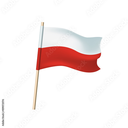 poland flag on white background