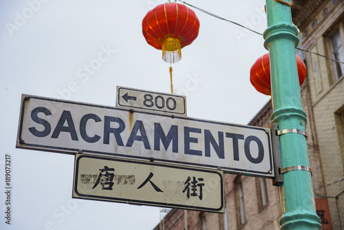 The historical Chinatown of San Francisco