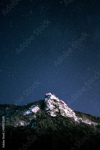 Nigthsky in the mountains photo