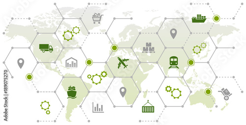 supply chain management - vector illustration