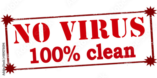 No virus one hundred percent clean