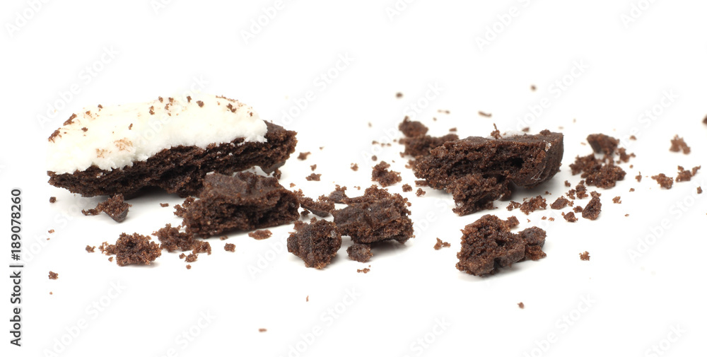 chocolate biscuits isolated on a white background chocolate biscuits isolated on a white background