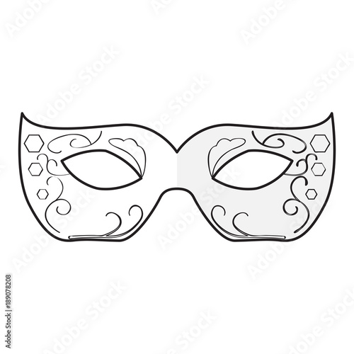 Mardi gras mask icon