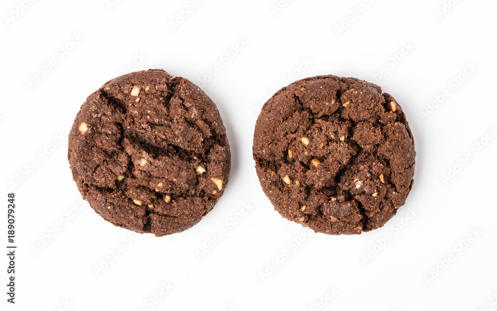 Chocolate chip cookies isolated on white background Chocolate chip cookies isolated on white background