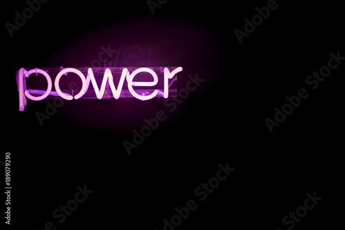 Neon power sign