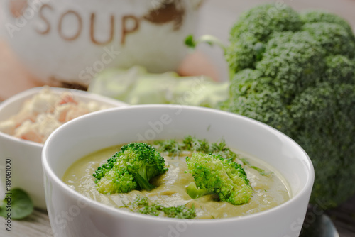 green cream soup with broccoli,Vegetarian cream soup of broccoli