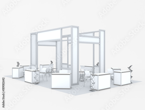 Blank exhibition stand..