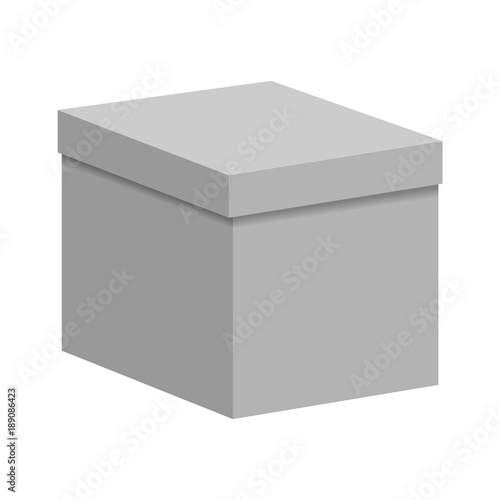 Blank paper or cardboard box