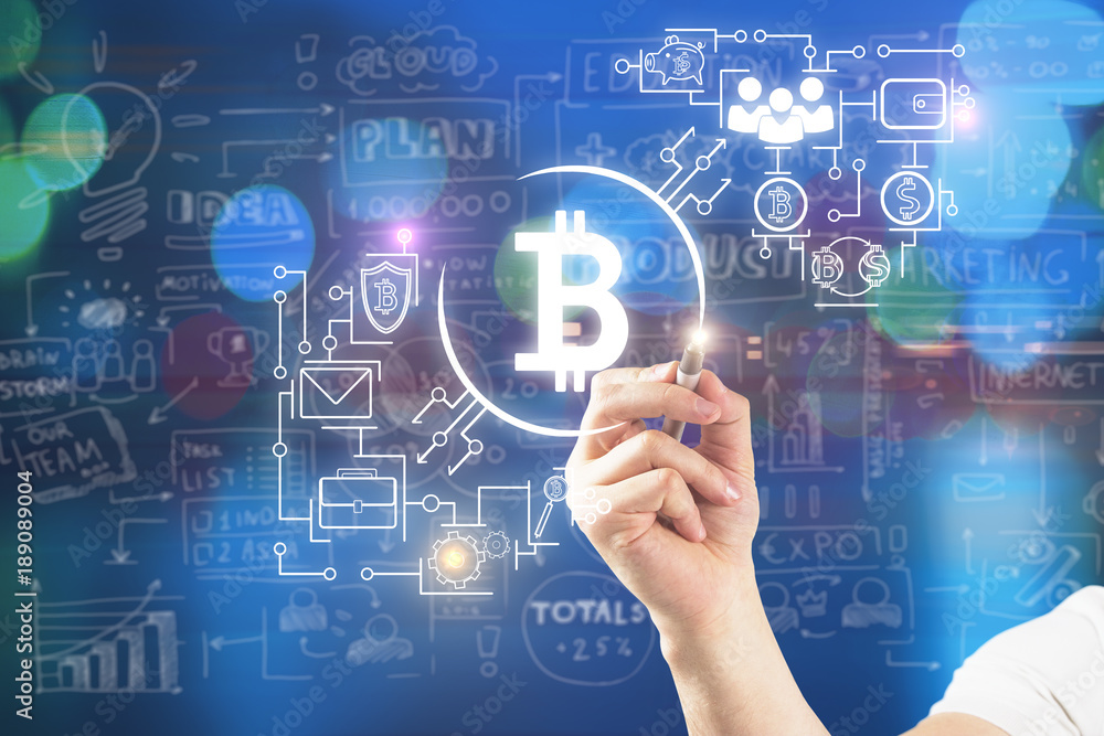 Leadership and cryptocurrecy concept Leadership and cryptocurrecy concept