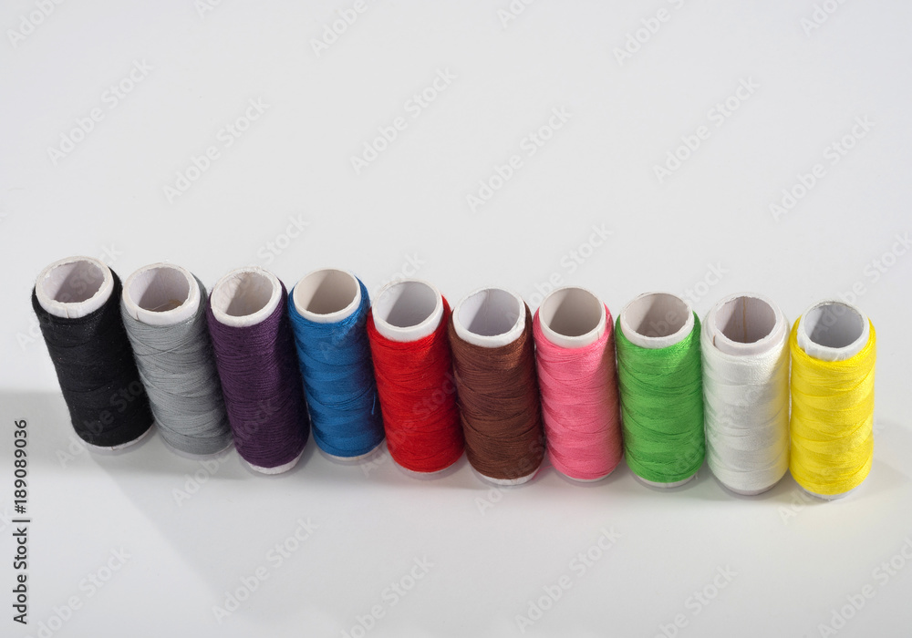 Colorful thread on white isolated background. Colorful thread on white isolated background.