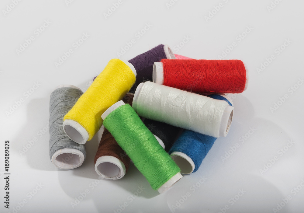 Colorful thread on white isolated background. Colorful thread on white isolated background.