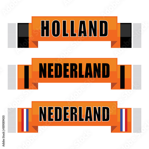Netherlands football or soccer scarf set