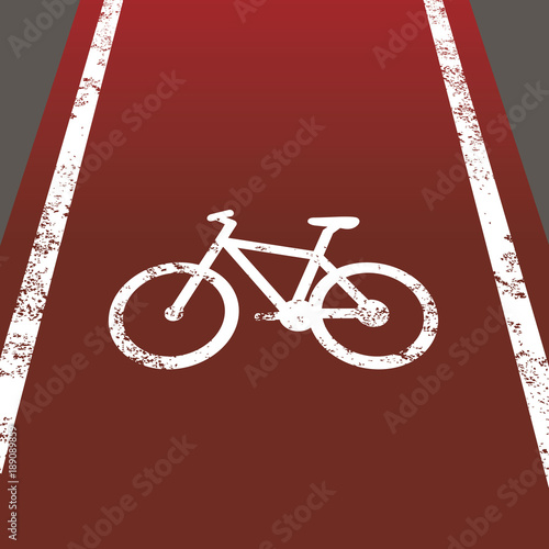 bike lane or bicycle road sign 