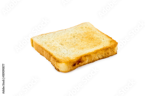 isolated bread slice on the white background