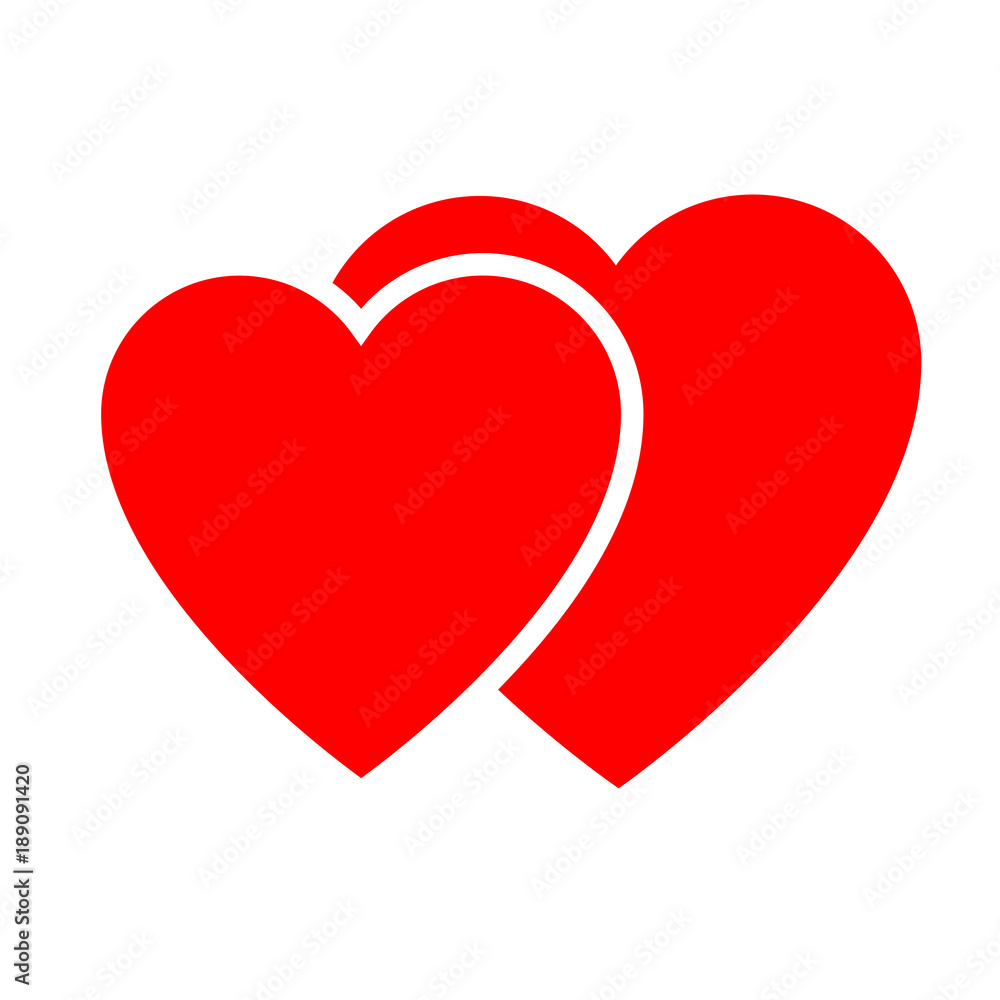 Two hearts. Web icon
